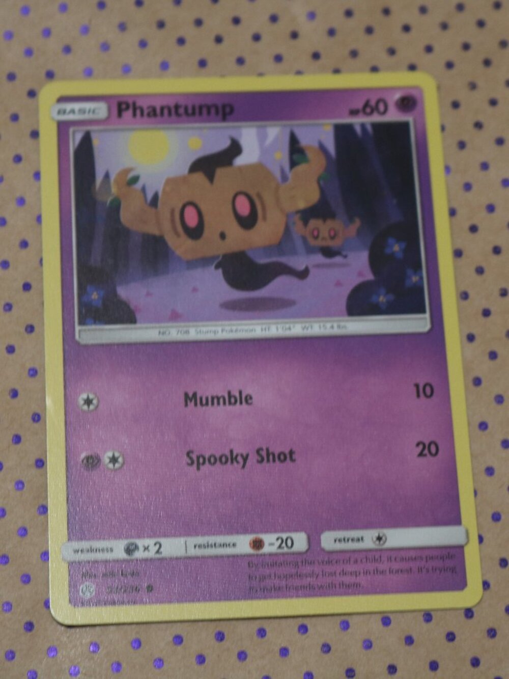 Phantump 93/236 Pokemon Card (2019)